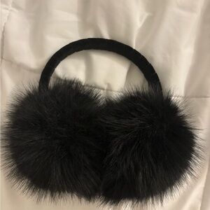 Black Faux Fur Earmuffs